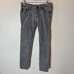 Rock‎ Revival Phantom Paisley Skinny Jeans Low Rise Size 28